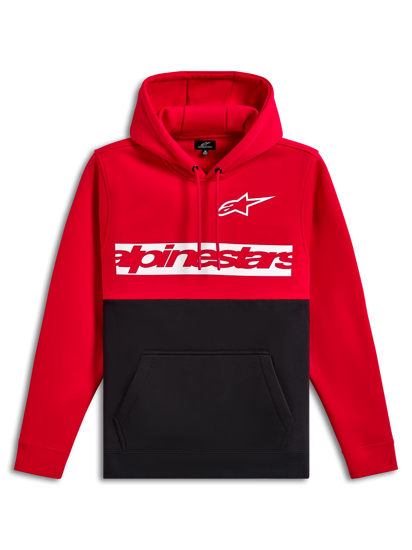 Alpinestars m. pulover PARALLEL s kapuco Rdeča/Črna/Bela M
