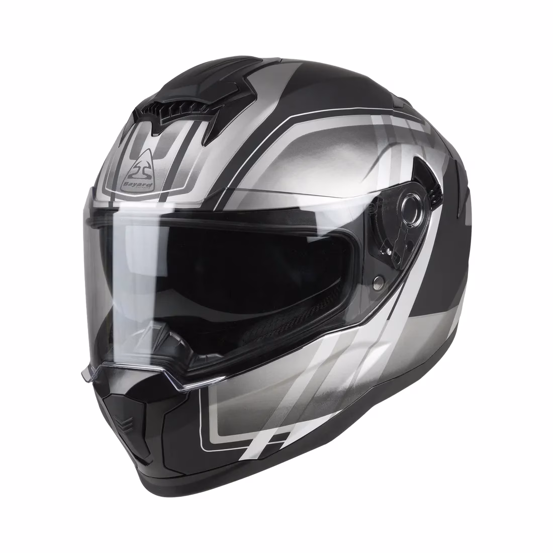 Bayard integralna motoristična čelada SP-71 S VORTEX Črna/Srebrna XL