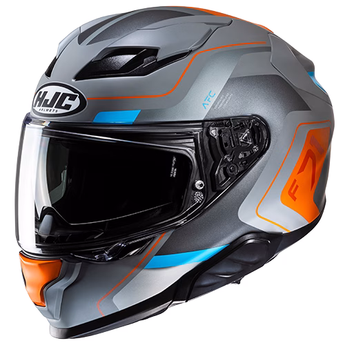 HJC integralna motoristična čelada F71 ARCAN MC27SF Črna/Siva/Oranžna/Modra S