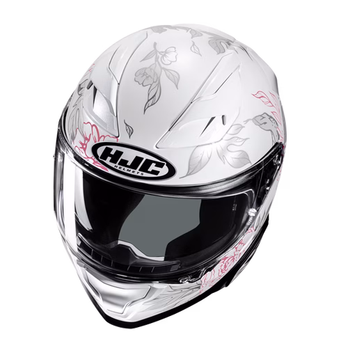 HJC integralna motoristična čelada F71 CARBON ELIZ MC8 Bela/Roza S