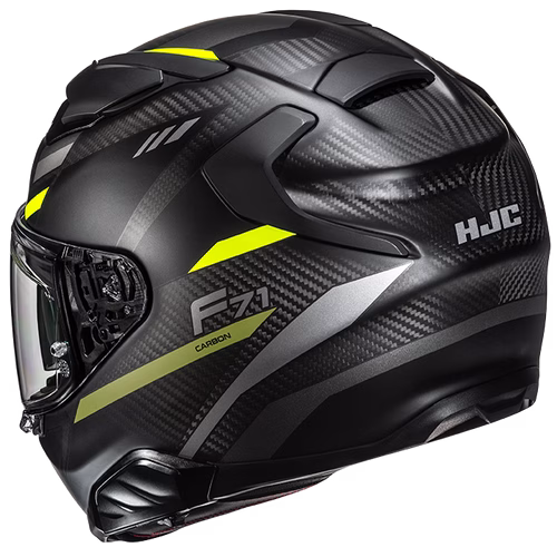 HJC integralna motoristična čelada F71 CARBON ESIRA MC3HSF Carbon/Črna/Rumena L