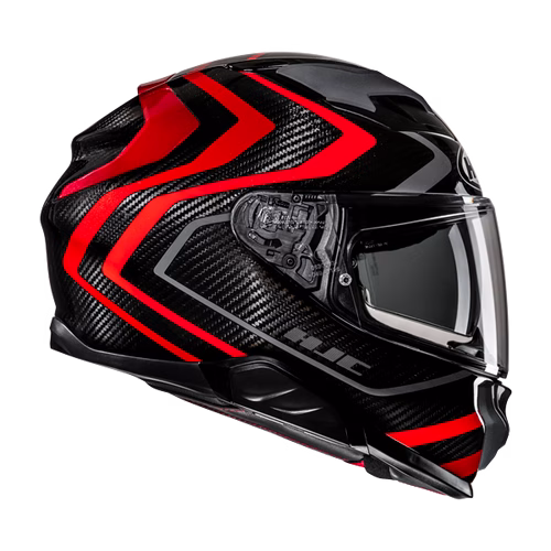 HJC integralna motoristična čelada F71 CARBON NEVIO MC1 Carbon/Črna/Rdeča M