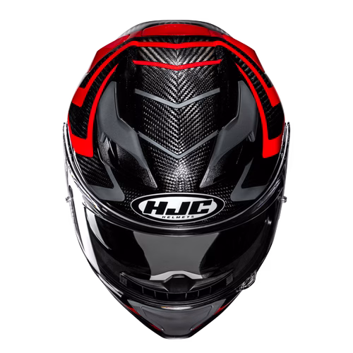 HJC integralna motoristična čelada F71 CARBON NEVIO MC1 Carbon/Črna/Rdeča S