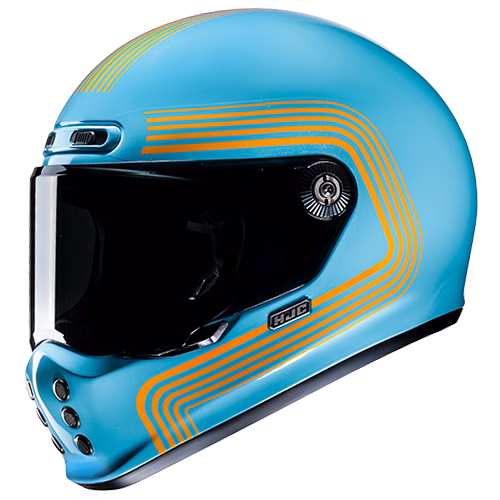 HJC integralna motoristična čelada V10 FONI MC27 Modra/Oranžna L