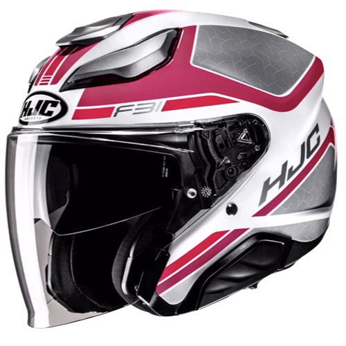 HJC jet motoristična čelada F31 CERON MC8 Bela/Roza/Siva M