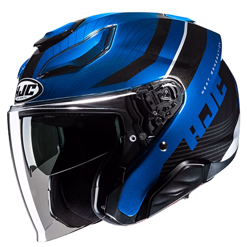 HJC jet motoristična čelada F31 NABY MC2 Črna/Modra L