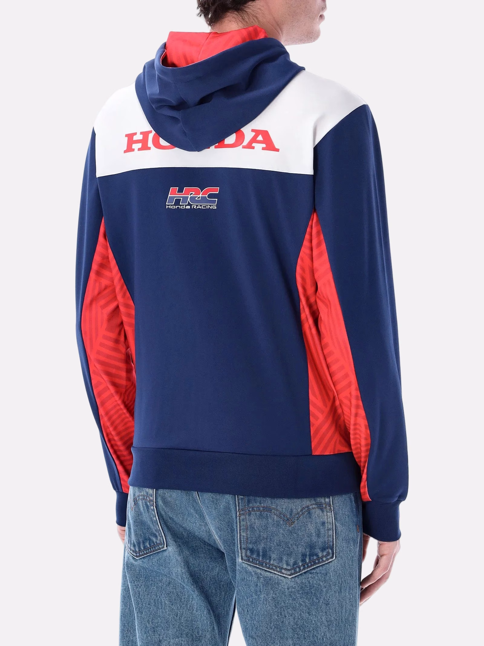 Honda m. HRC jopa STRIPED Modra/Bela/Rdeča 2XL