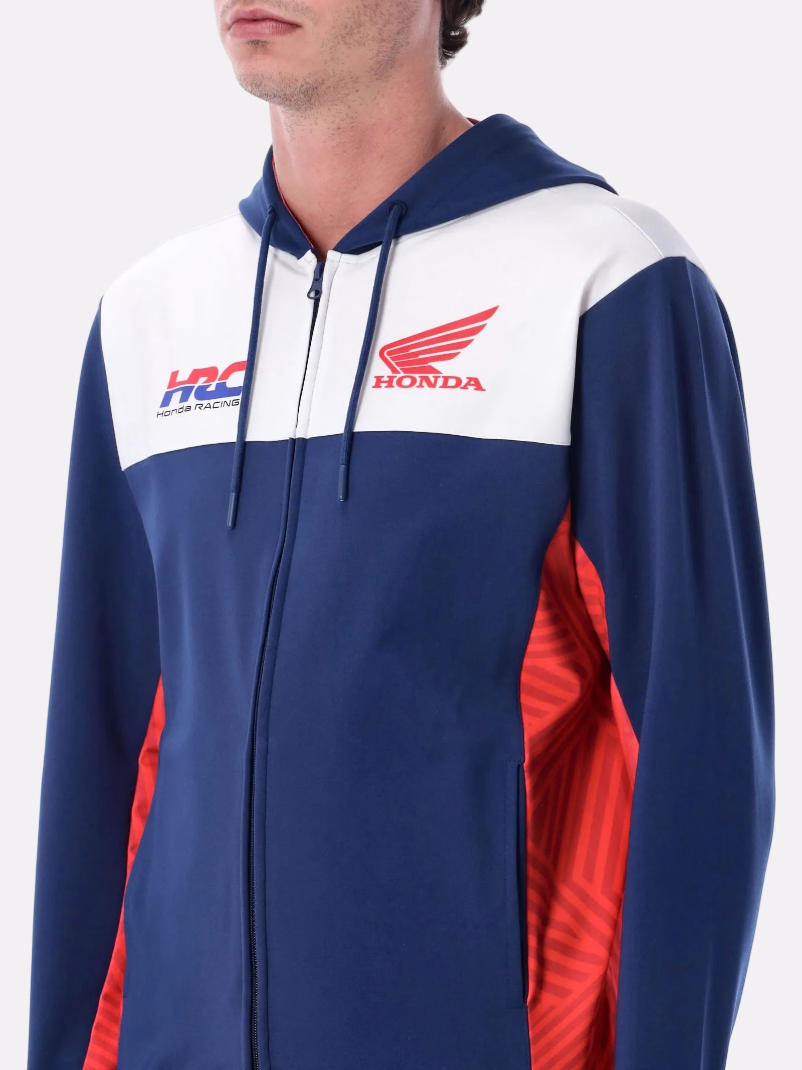 Honda m. HRC jopa STRIPED Modra/Bela/Rdeča M