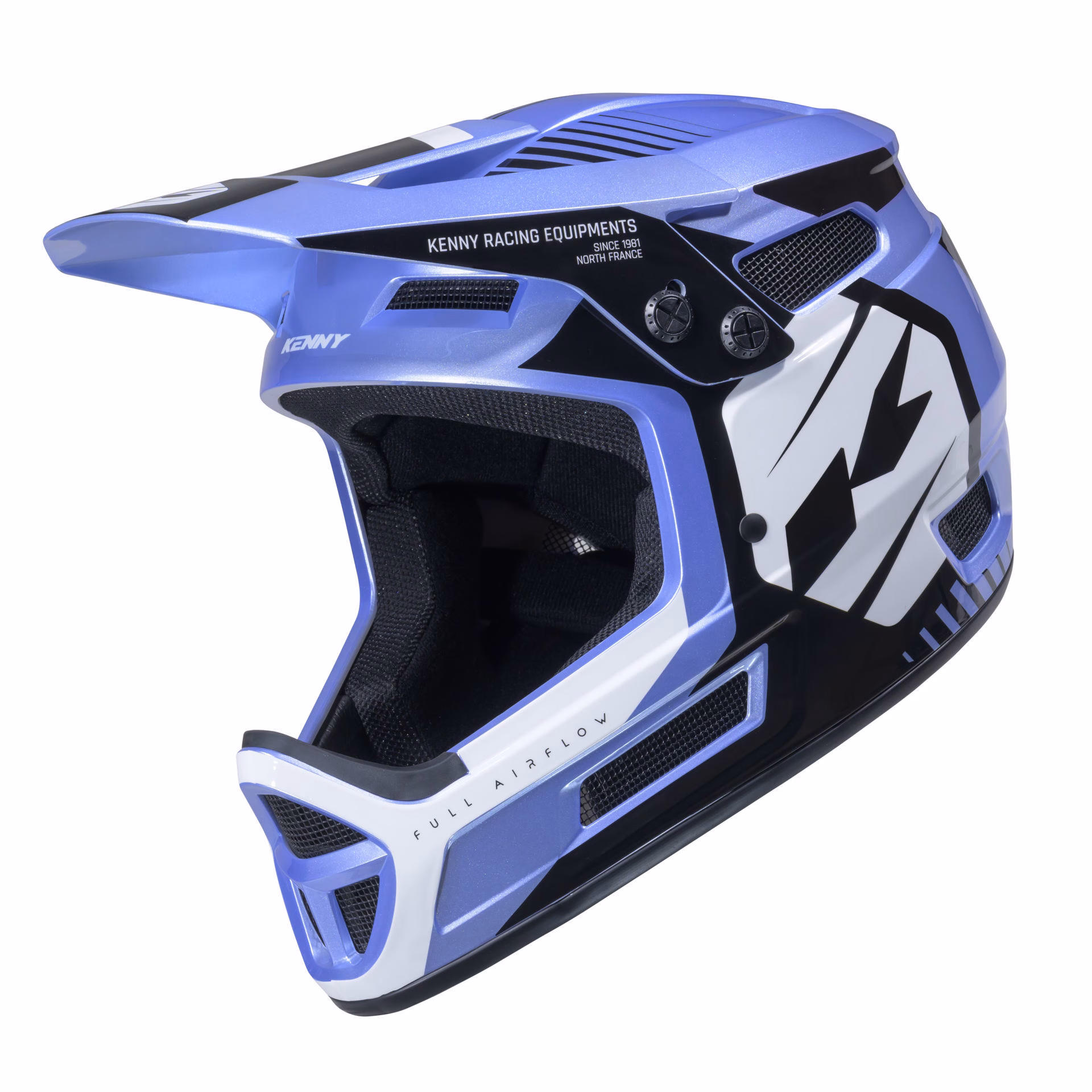 KENNY crossover motoristična čelada MX ELITE Modra/Črna/Srebrna XL