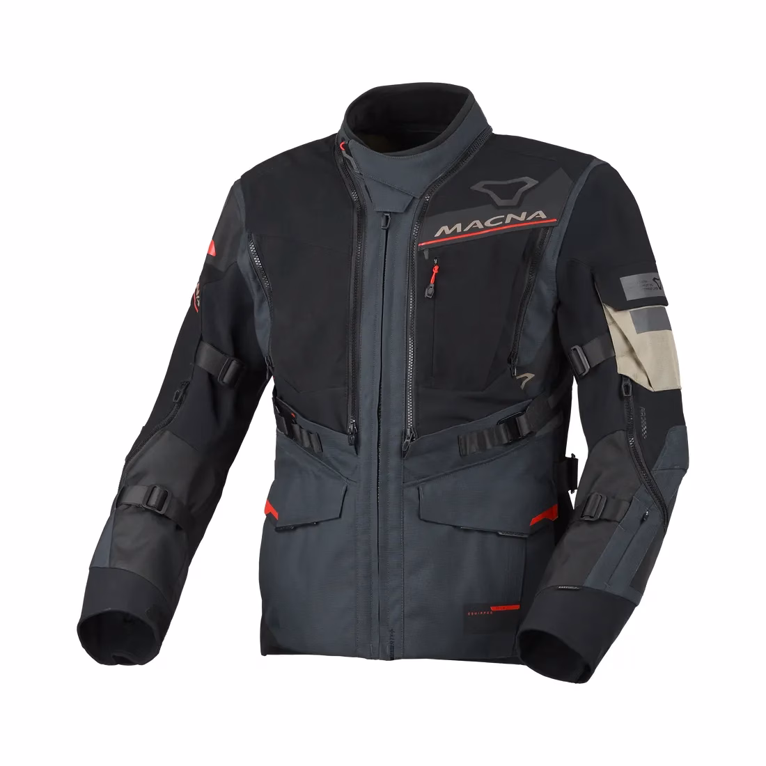 Macna m. motoristična jakna FLEXODUS WP Confold In&Out Črna/Modra/Siva L