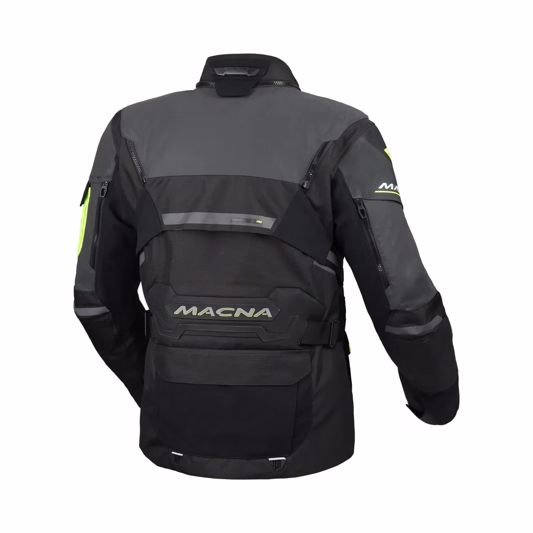 Macna m. motoristična jakna FLEXODUS WP Confold In&Out - NightEye Črna/Rumena L