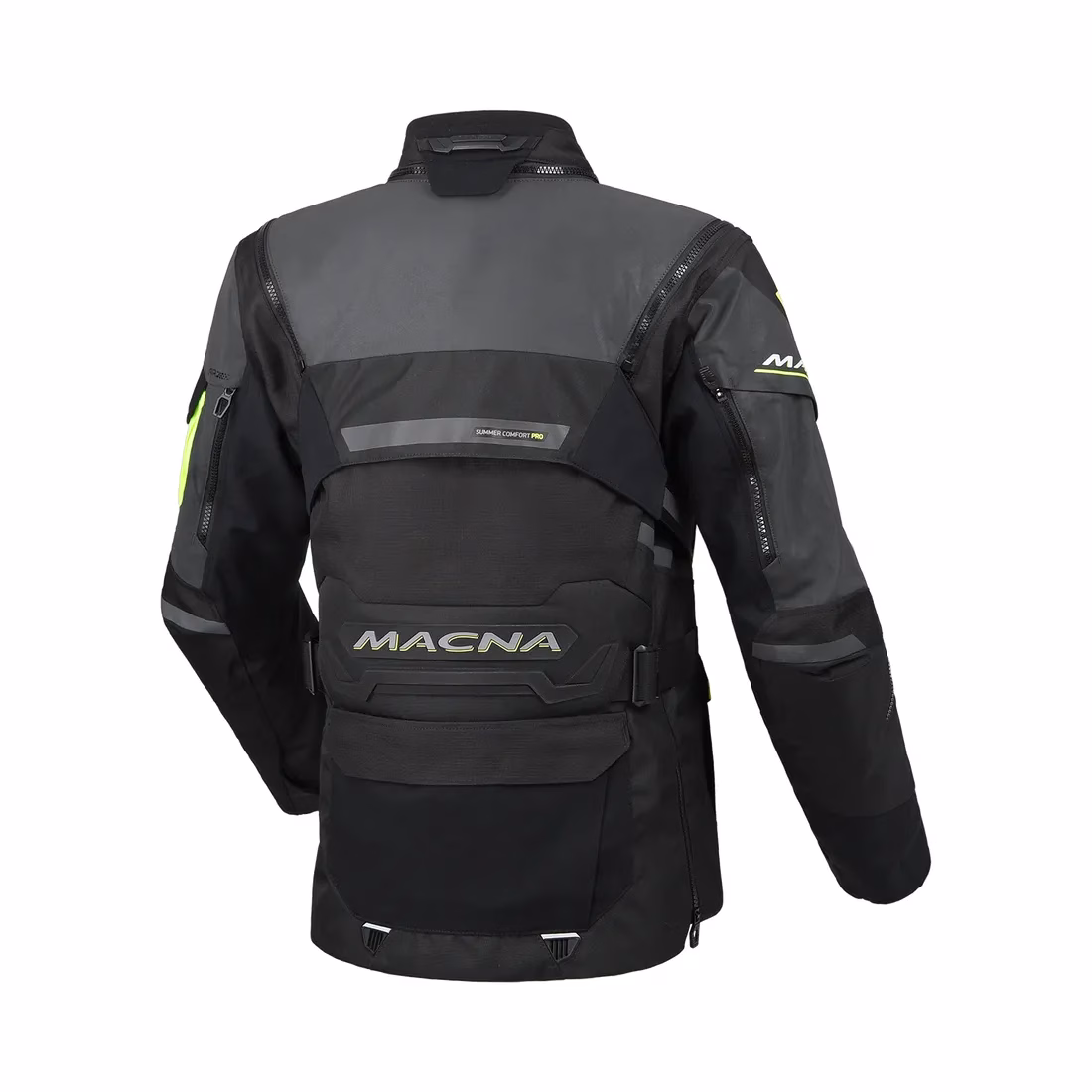 Macna ž. motoristična jakna FLEXODUS WP Confold In &Out Črna/Rumena 2XL