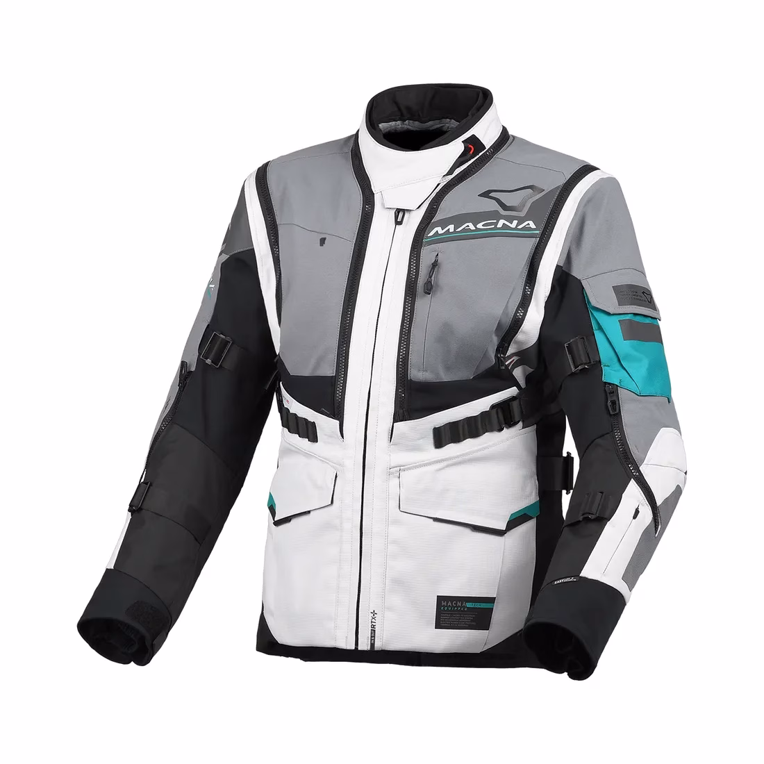 Macna ž. motoristična jakna FLEXODUS WP Confold In &Out Črna/Siva/Modra XL