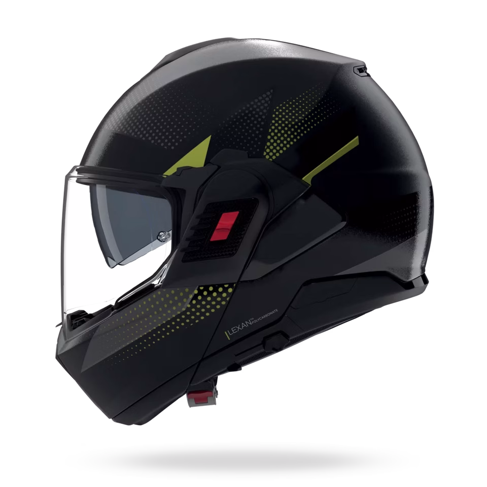 NOLAN preklopna motoristična čelada N120-1 Ciclone 362 N-Com FLIP-BACK Črna Mat/Rumena 2XL