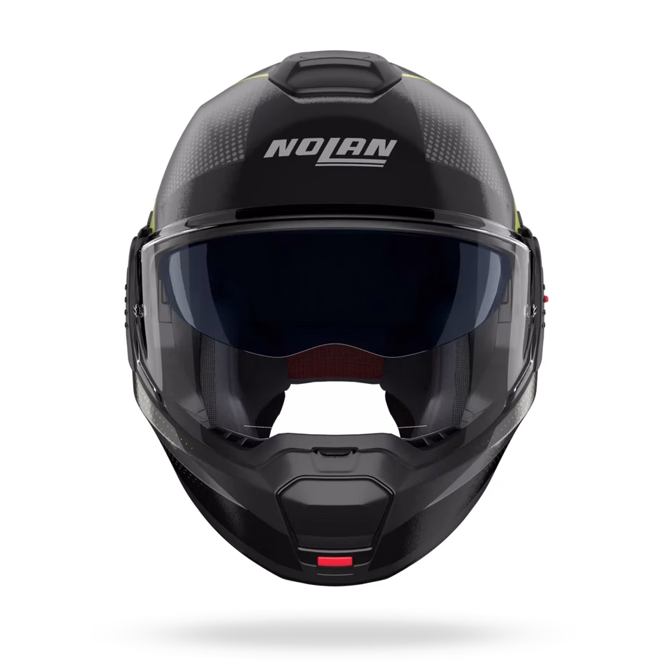 NOLAN preklopna motoristična čelada N120-1 Ciclone 362 N-Com FLIP-BACK Črna Mat/Rumena 2XL