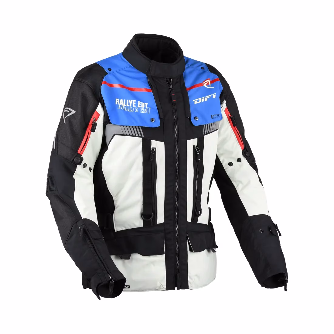 DIFI m. motoristična jakna SIERA NEVADA 4 AeroTex Črna/Bela/Modra/Rdeča S