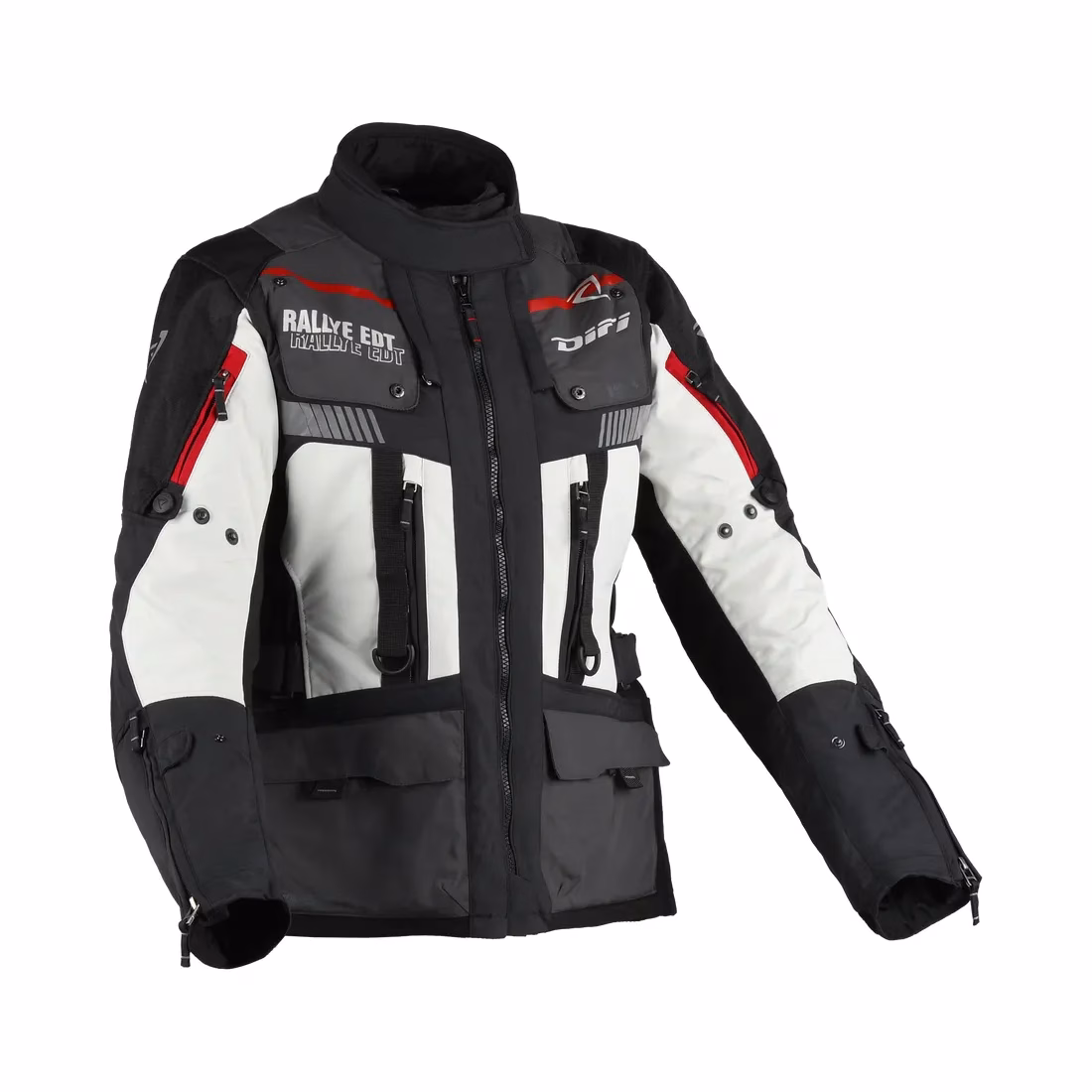 DIFI ž. motoristična jakna SIERA NEVADA 4 AeroTex Črna/Bela/Siva/Rdeča L