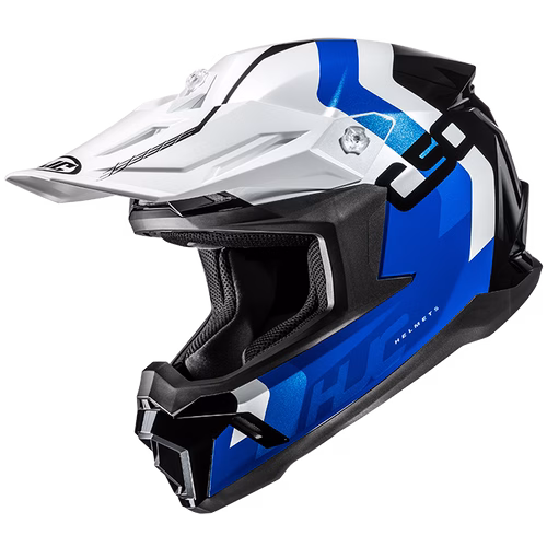 HJC crossover motoristična čelada C50 PRIMAL MC2 Bela/Modra/Črna XS