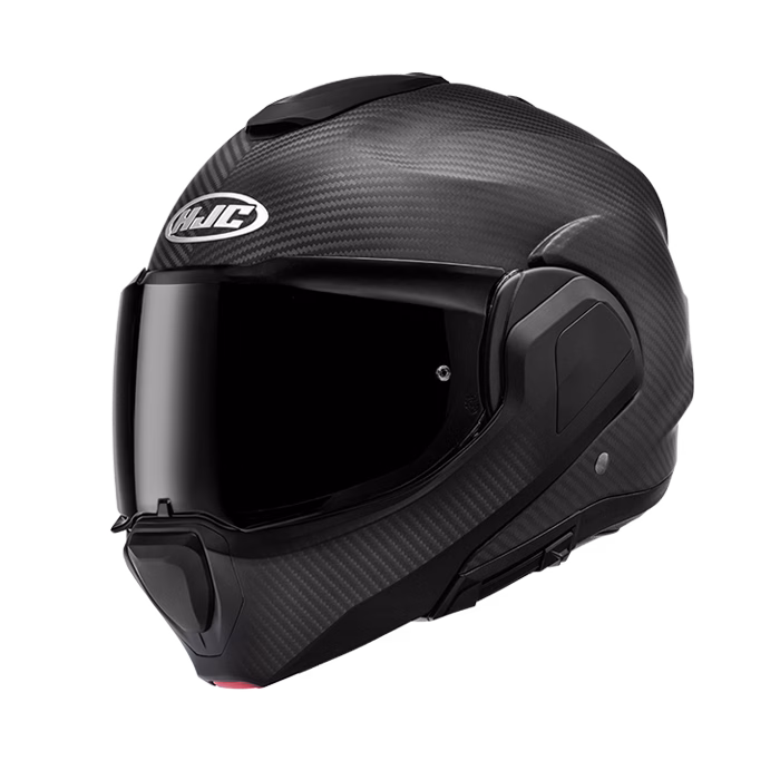 HJC preklopna motoristična čelada F100 CARBON SOLID Carbon/Črna Mat S