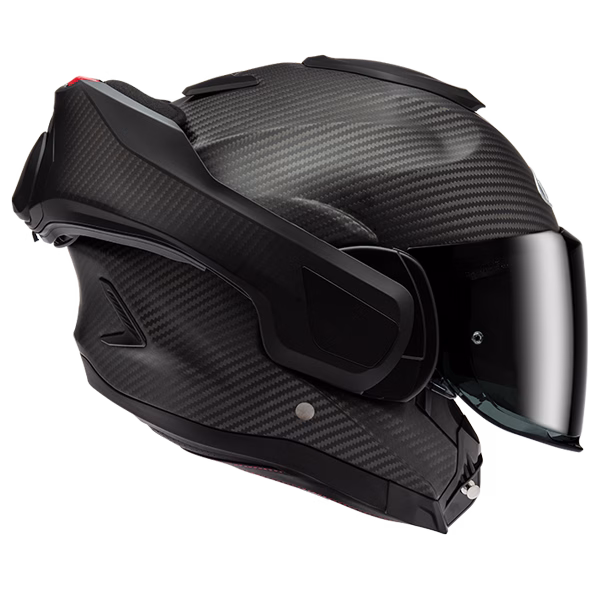 HJC preklopna motoristična čelada F100 CARBON SOLID Carbon/Črna Mat S