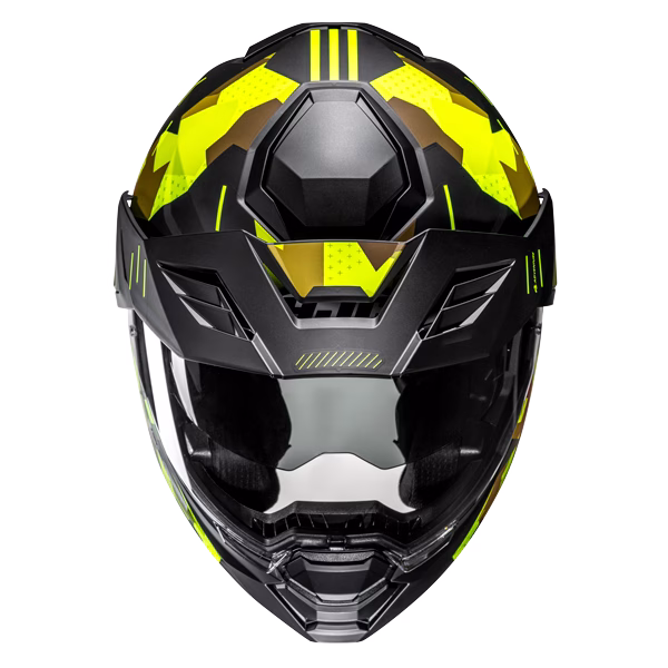 HJC preklopna motoristična čelada i80 ROKI MC3HSF Črna/Rumena XL