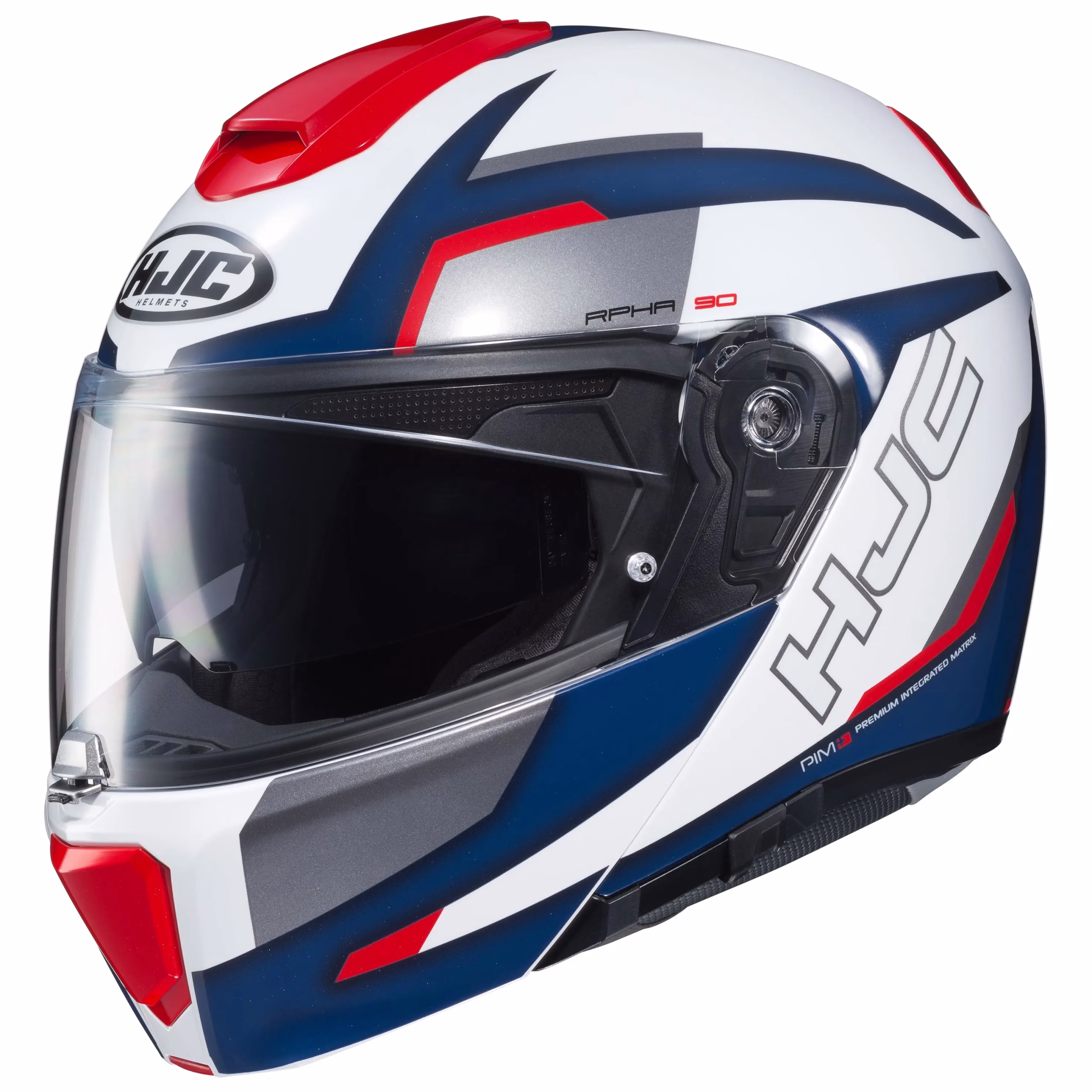 HJC preklopna motoristična čelada RPHA 90S RABRIGO MC1 Bela/Modra/Rdeča/Siva XS