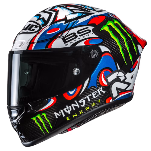 HJC integralna motoristična čelada RPHA 1-V2 carbon QUARTARARO LE MANS MC21 Modra/Bela/Črna/Zelena S