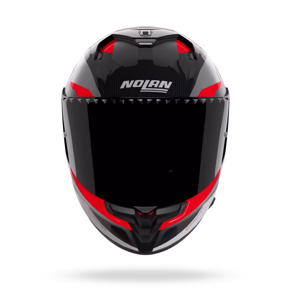 NOLAN integralna motoristična čelada X904 Ultra carbon CALIBRO 345 Črna/Siva/Rdeča/Bela L