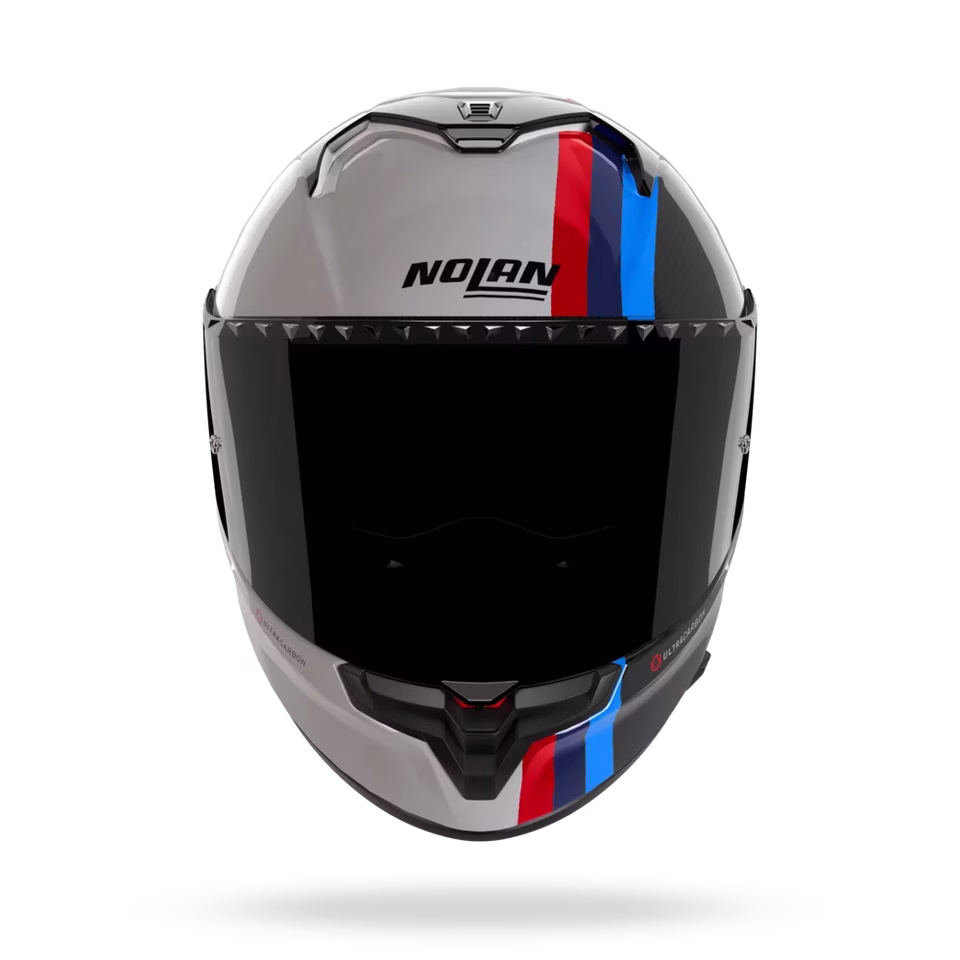 NOLAN integralna motoristična čelada X904 Ultra carbon GEMINI 351 Siva/Črna/Modra/Rdeča M