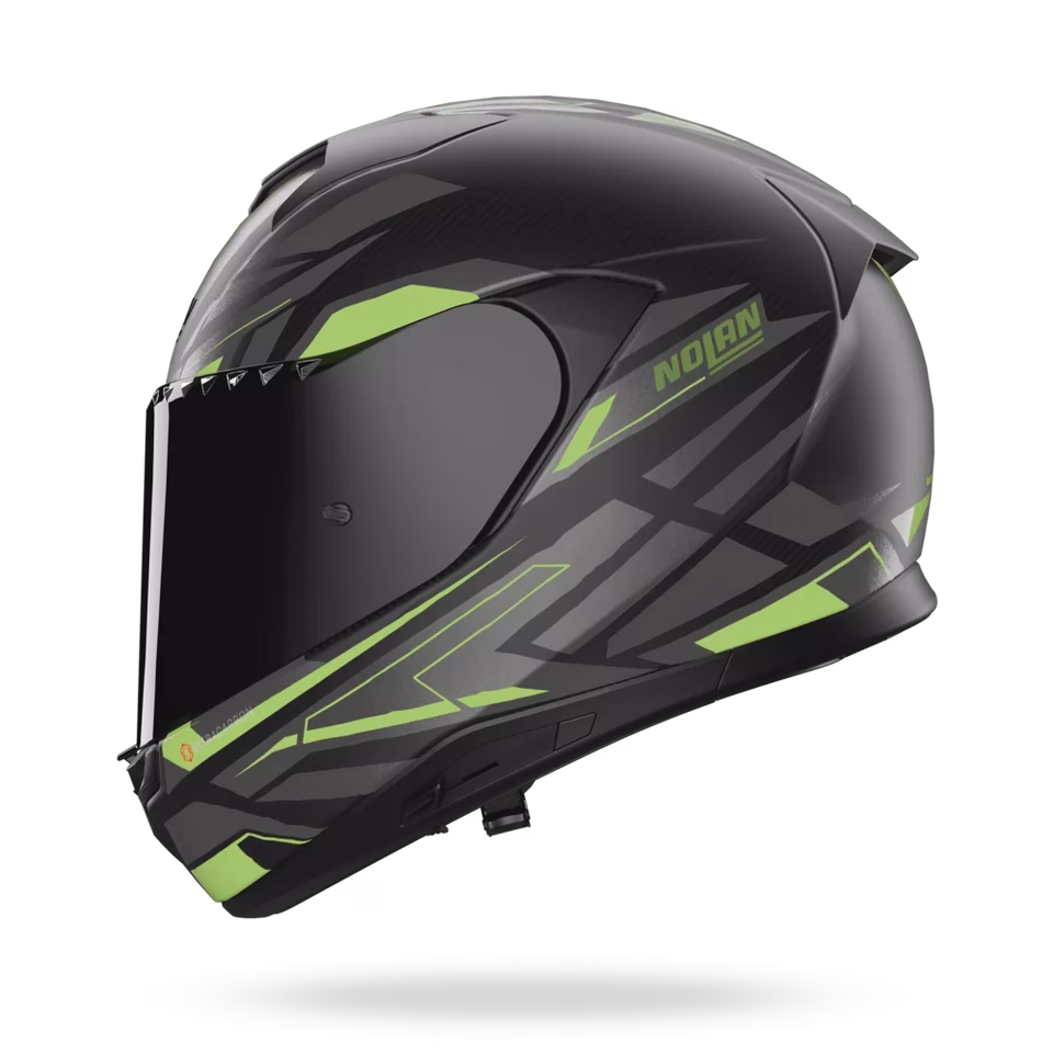 NOLAN integralna motoristična čelada X904 Ultra carbon ROMBO 349 Črna Mat/Zelena M