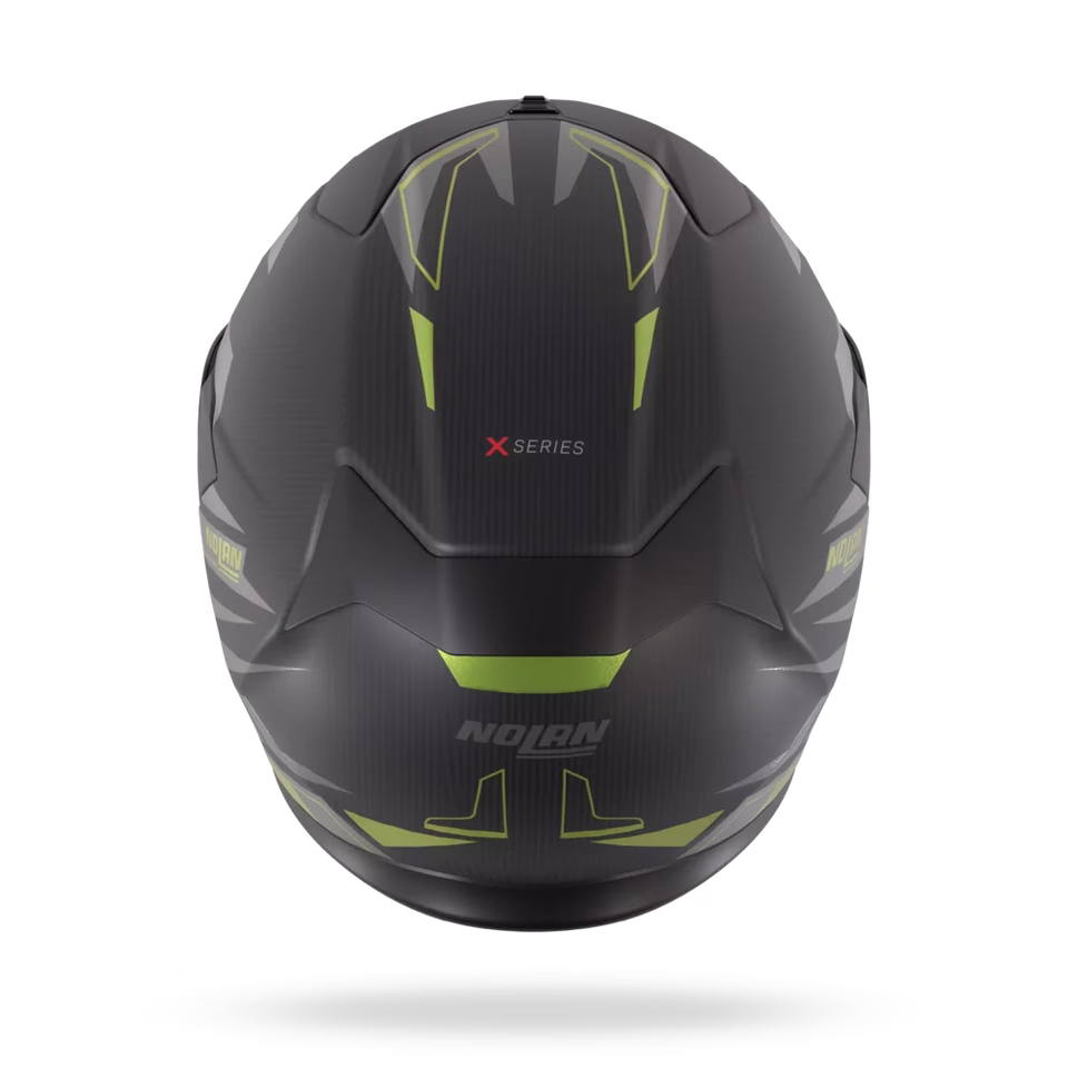 NOLAN integralna motoristična čelada X904 Ultra carbon ROMBO 349 Črna Mat/Zelena M