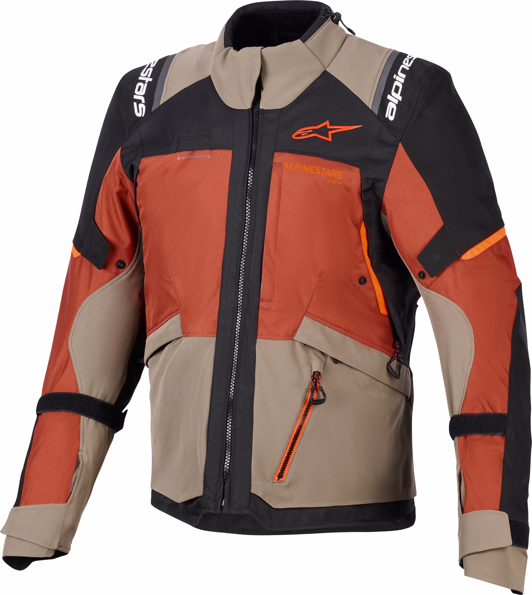 Alpinestars m. motoristična jakna ANDES V4 Drystar Črna/Rjava/Rdeča 4XL