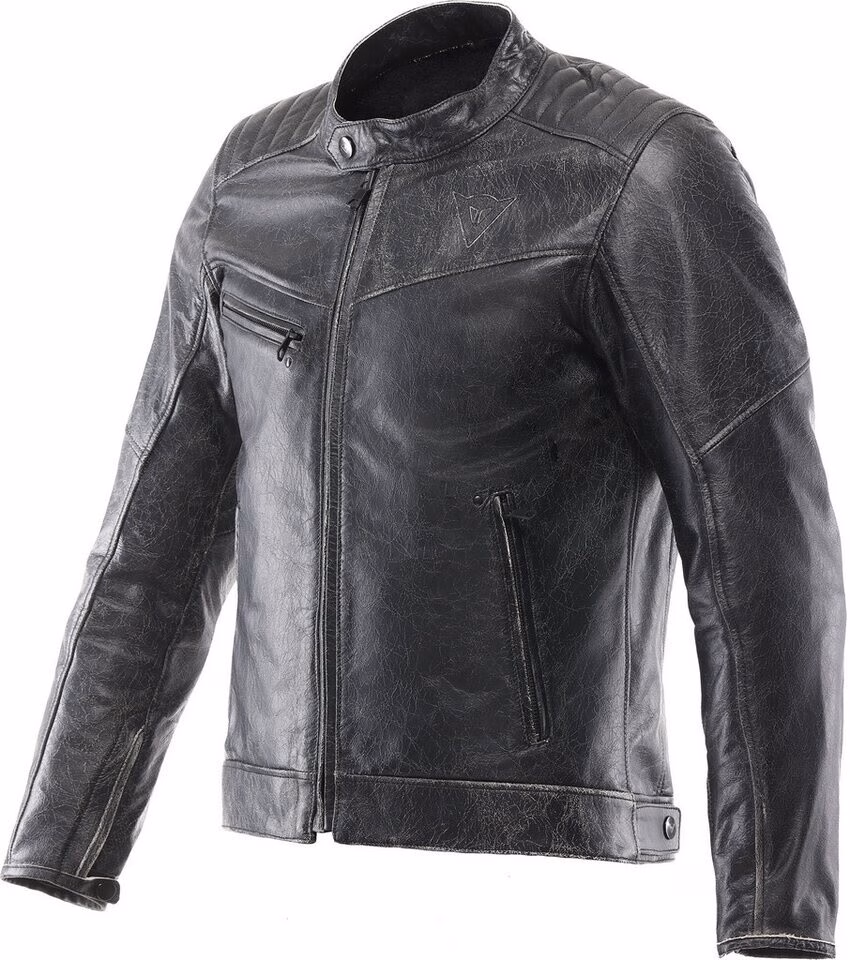 Dainese m. usnjena motoristična jakna RADICALE Črna/Črna 60