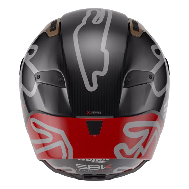 NOLAN integralna motoristična čelada X804 RS Ultra carbon SBK 360 Črna Mat/Rdeča/Srebrna/Zlata M