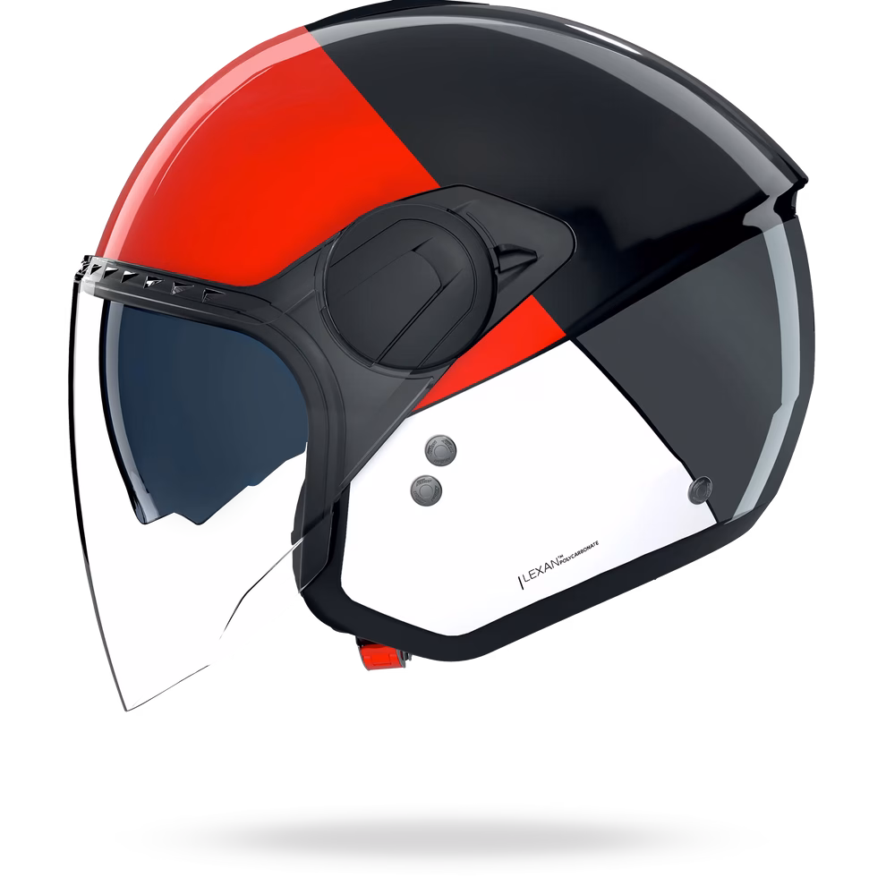 NOLAN jet motoristična čelada N20-2 visor BLOCO 353 Črna/Rdeča/Siva/Bela S