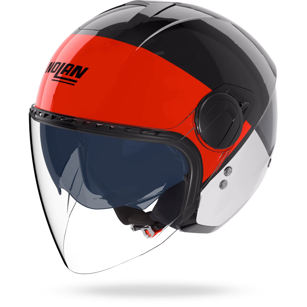 NOLAN jet motoristična čelada N20-2 visor BLOCO 353 Črna/Rdeča/Siva/Bela S