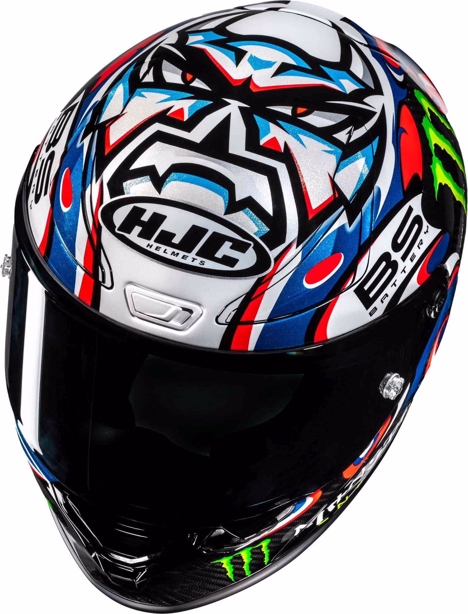 HJC integralna motoristična čelada RPHA 1-V2 carbon QUARTARARO LE MANS MC21 Modra/Bela/Črna/Zelena XS