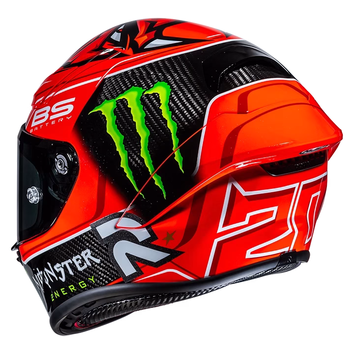 HJC integralna motoristična čelada RPHA 1-V2 carbon QUARTARARO Replica MC1 Rdeča/Črna/Zelena XL