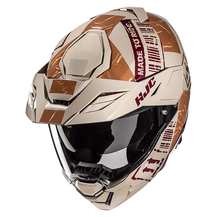 HJC preklopna motoristična čelada i80 REIGN MC13 Beige/Rjava/Temno Rjava XL